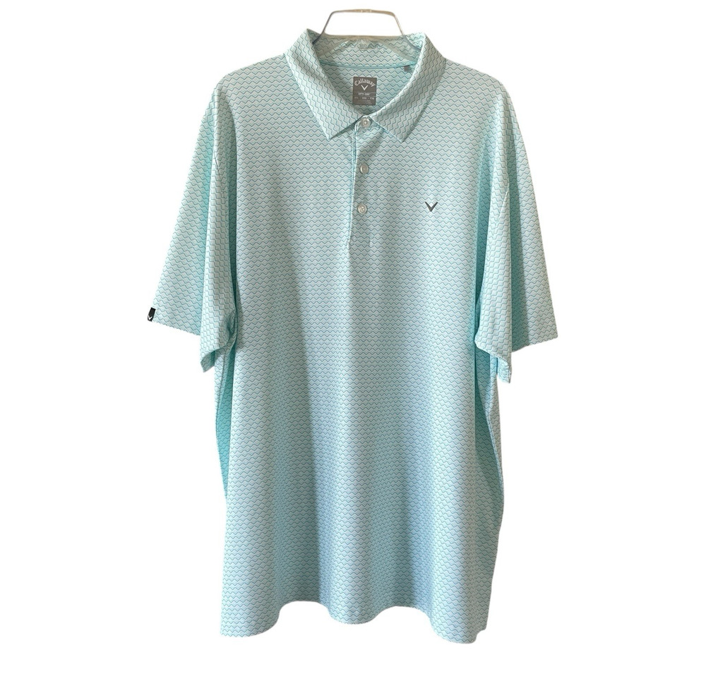 CALLOWAY Opti-Dri Men's XXL Teal Blue Polo Short Sleeve Swing Tech Golf Shirt
